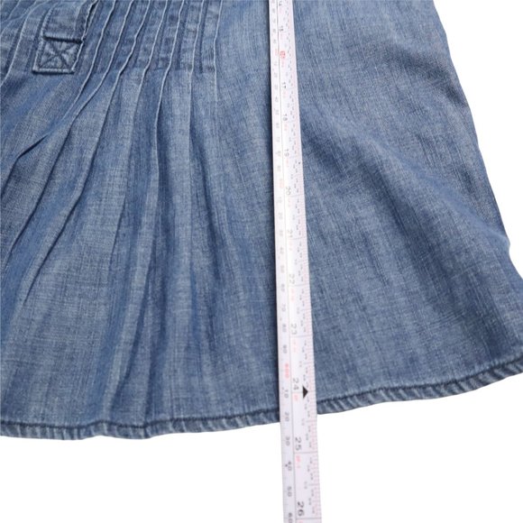 Gap pleated buttoned puff sleeve denim women's shirt Size S - Picture 9 of 11